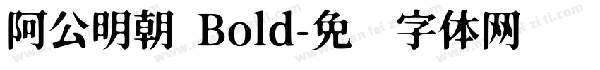阿公明朝 Bold字体转换